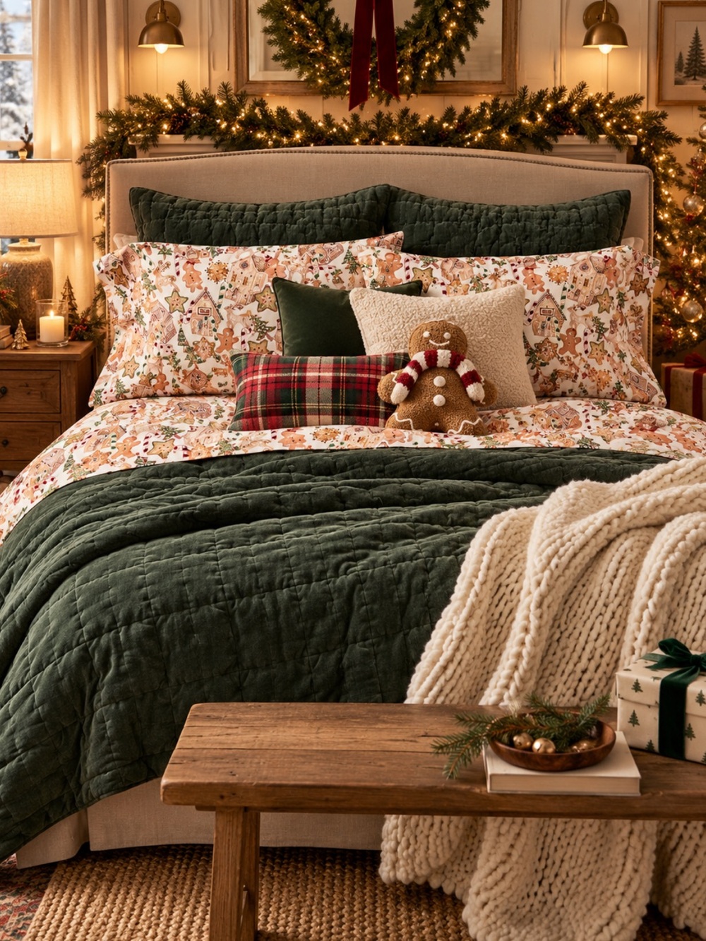 Pottery barn gingerbread sheet set